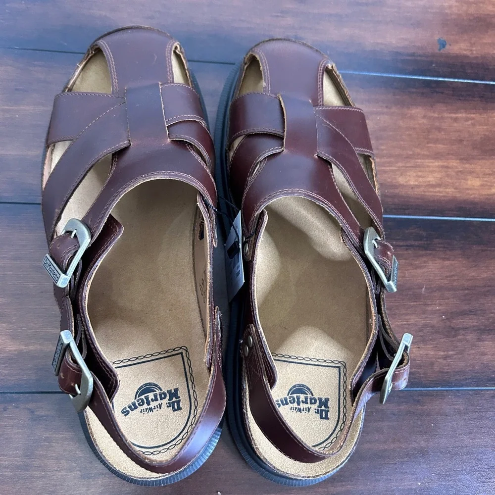 NWOB Dr. Martens Archive Fisherman Leather Sandal in Butterscotch Orleans Men 13